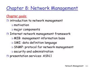 Chapter 8: Network Management