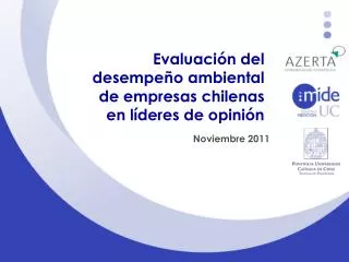Evaluación del desempeño ambiental de empresas chilenas en líderes de opinión