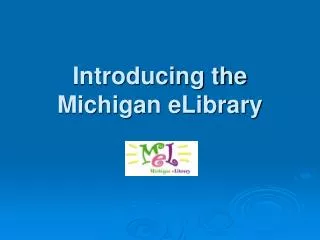 Introducing the Michigan eLibrary