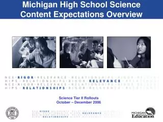 Michigan High School Science Content Expectations Overview