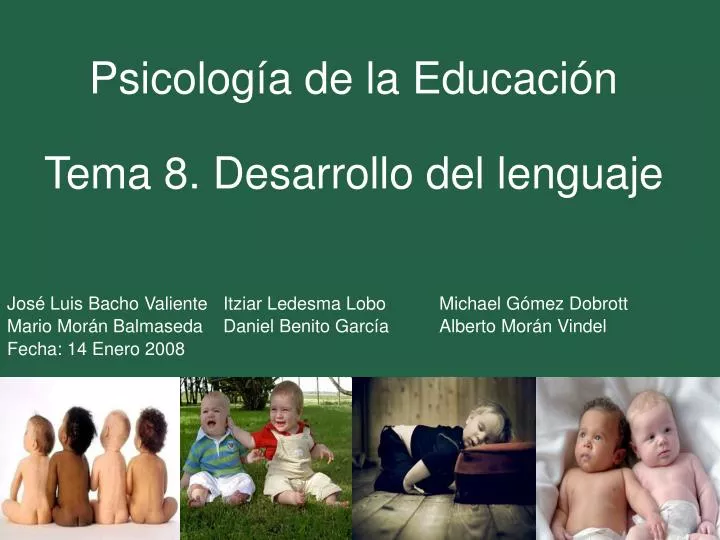 psicolog a de la educaci n tema 8 desarrollo del lenguaje