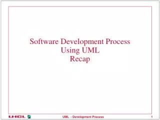 Software Development Process Using UML Recap