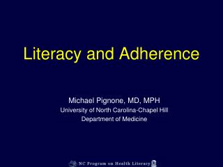 Literacy and Adherence