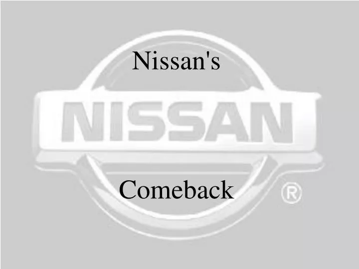 nissan s comeback