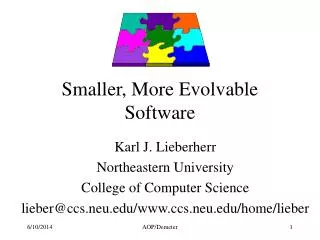Smaller, More Evolvable Software