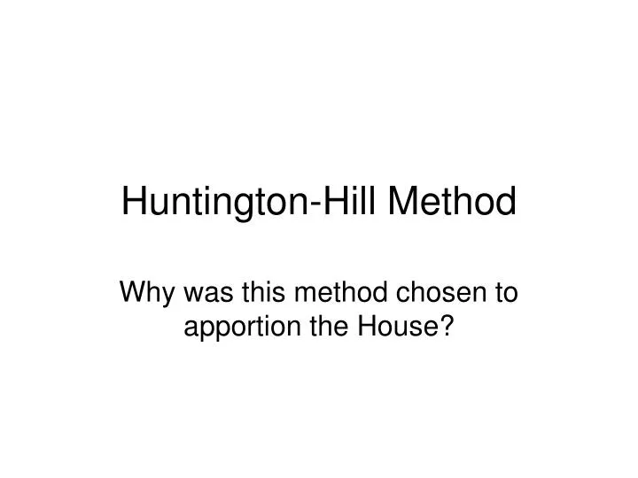huntington hill method