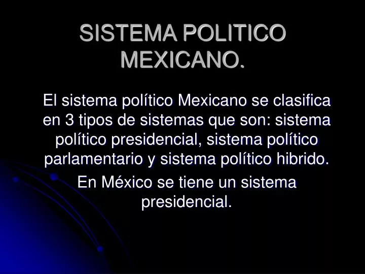 sistema politico mexicano