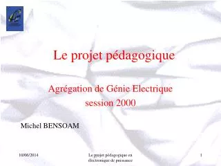 le projet p dagogique