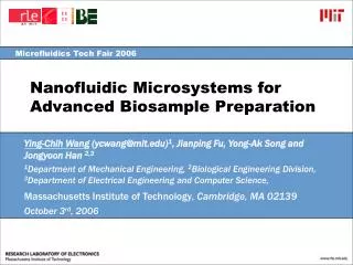 Nanofluidic Microsystems for Advanced Biosample Preparation