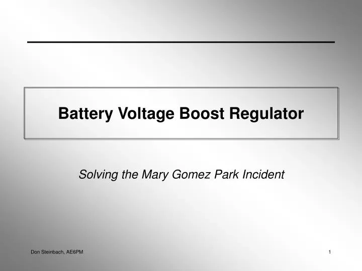 battery voltage boost regulator