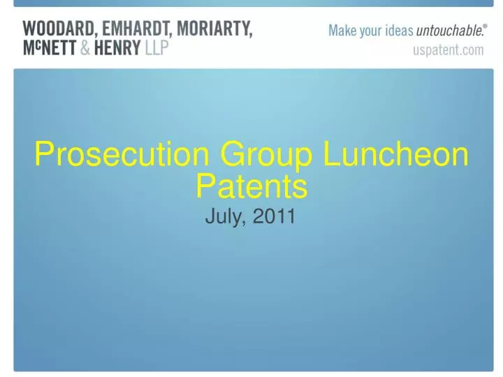 prosecution group luncheon patents