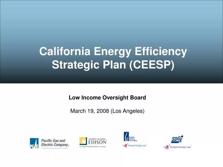 california energy efficiency strategic plan ceesp