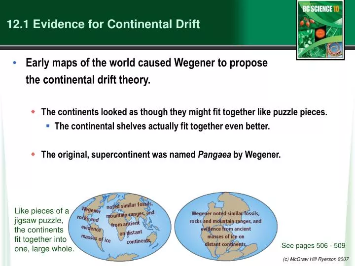 12 1 evidence for continental drift