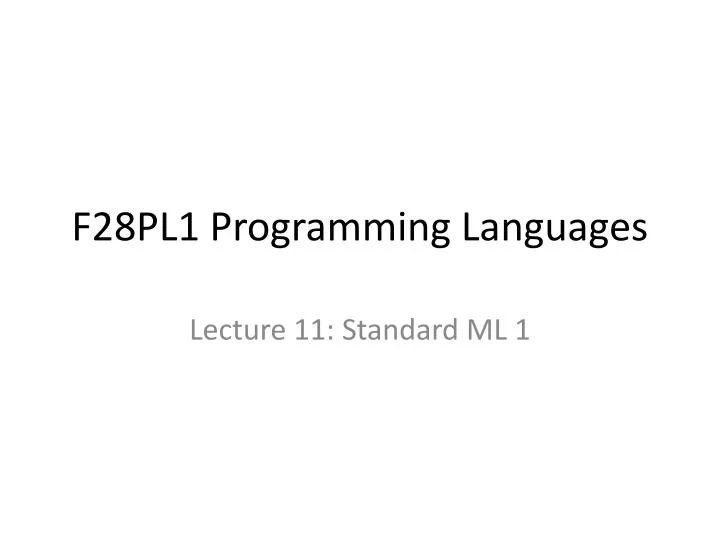 f28pl1 p rogramming languages