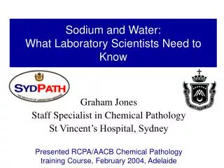 Sodium and Water: What Laboratory Scientists Need to Know