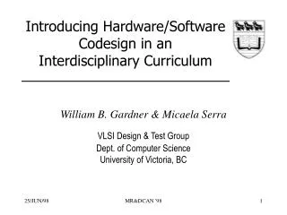 Introducing Hardware/Software Codesign in an Interdisciplinary Curriculum