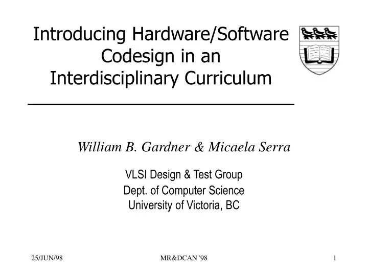 introducing hardware software codesign in an interdisciplinary curriculum