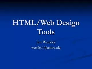 HTML/Web Design Tools