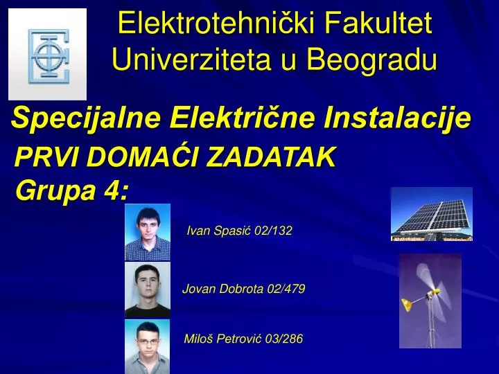 elektrotehni ki fakultet univerziteta u beogradu