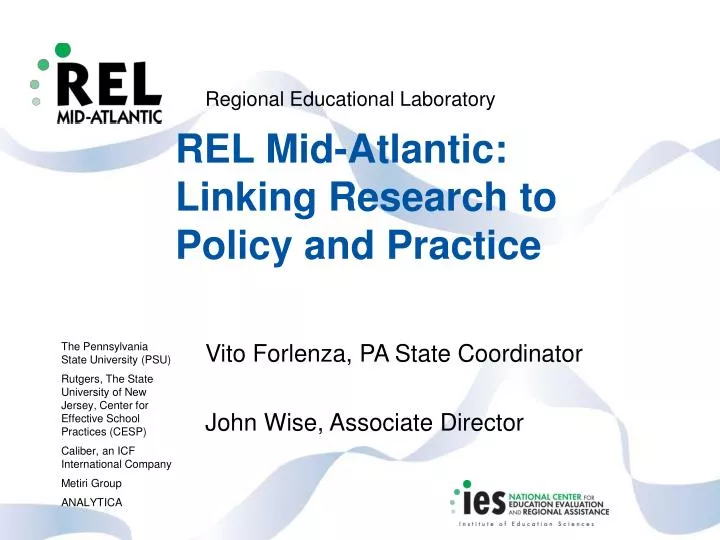 rel mid atlantic linking research to policy and practice