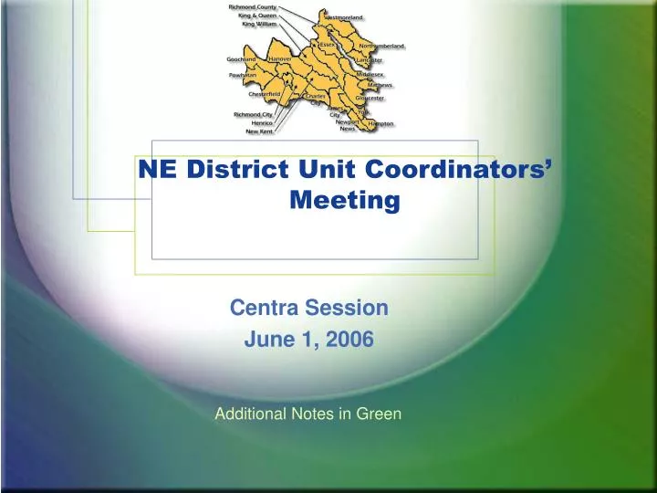 ne district unit coordinators meeting