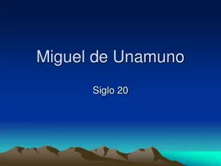 miguel de unamuno