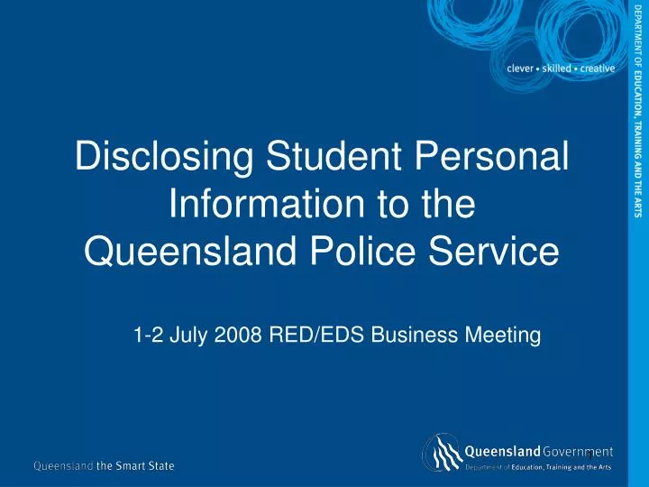 disclosing student personal information to the queensland police service