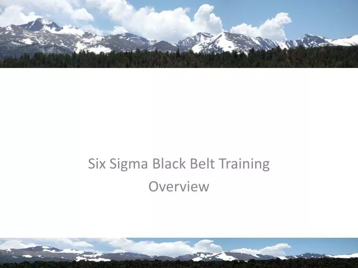 six sigma black belt training overview