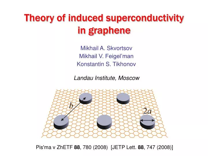 theory of induced superconductivity in graphene