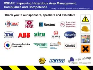 Thank you to our sponsors, speakers and exhibitors