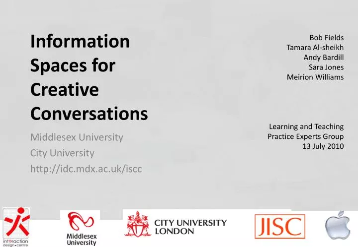 information spaces for creative conversations