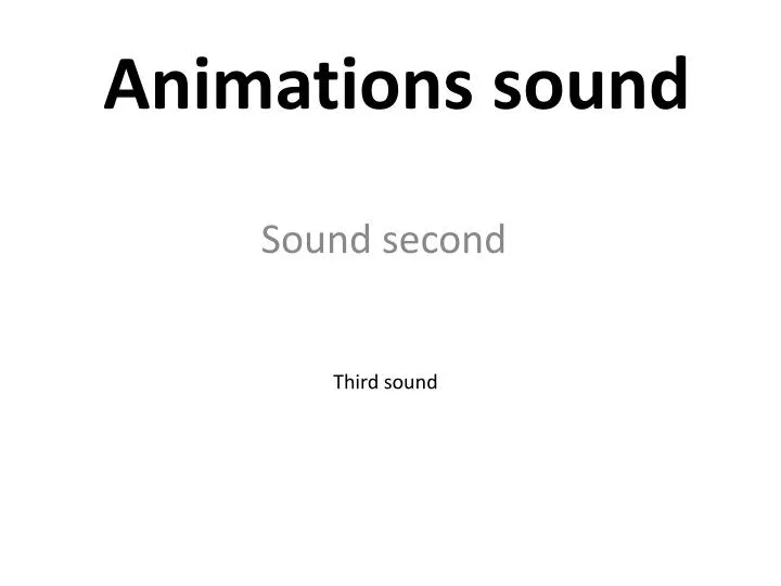 animations sound