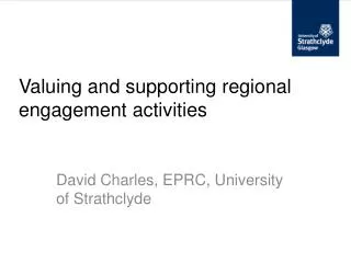 Valuing and supporting regional engagement activities
