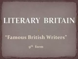 LITERARY BRITAIN