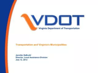 Transportation and Virginia’s Municipalities