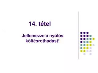 14. tétel