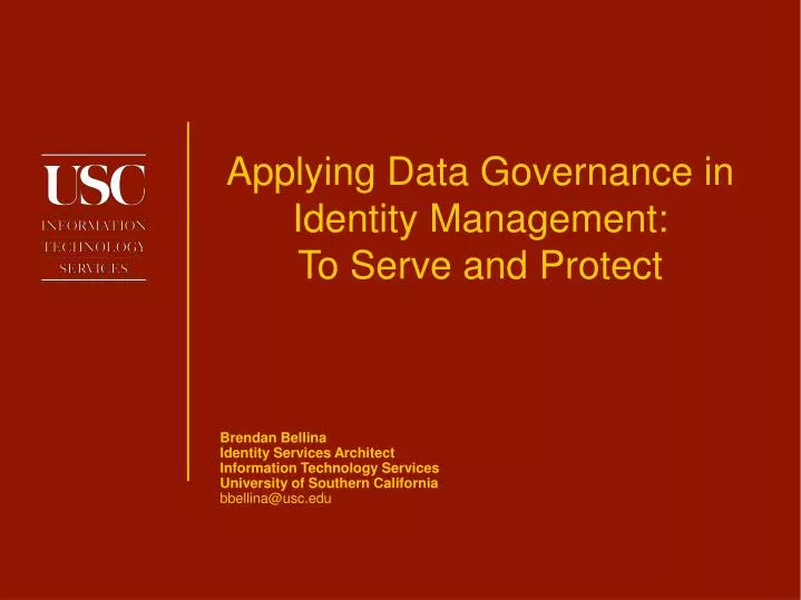 applying data governance in identity management to serve and protect