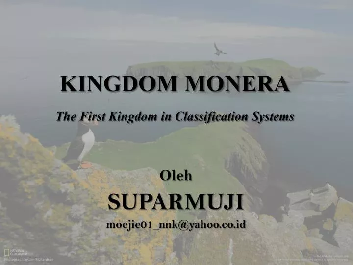 kingdom monera the first kingdom in classification systems
