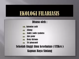 ekologi filariasis