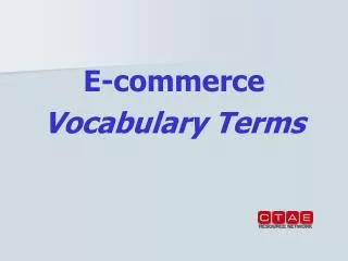 E-commerce Vocabulary Terms