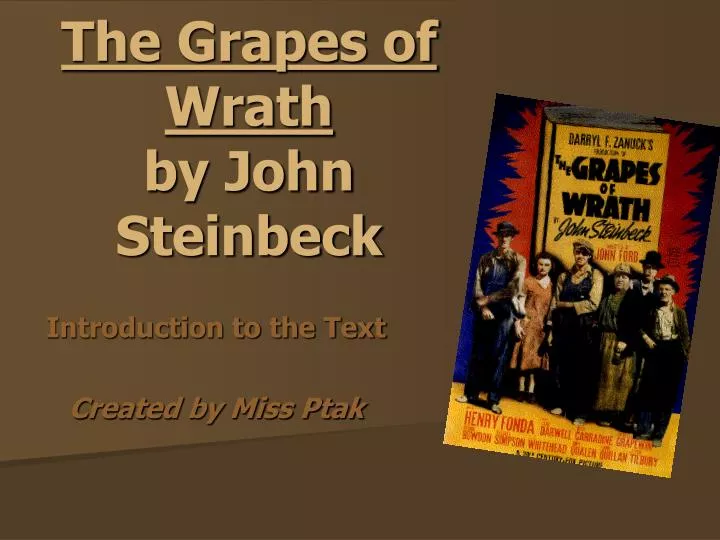 the grapes of wrath by john steinbeck