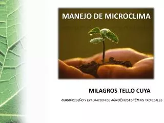 manejo de microclima