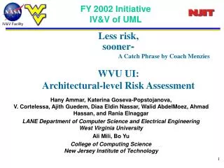 FY 2002 Initiative IV&amp;V of UML