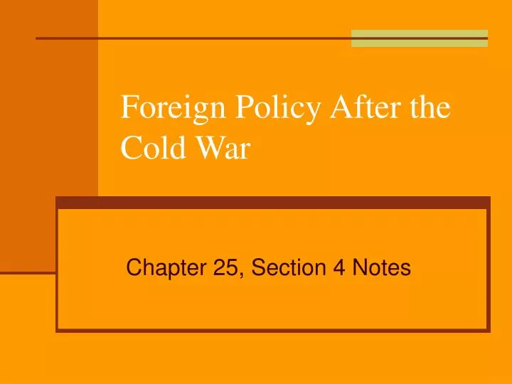 foreign policy after the cold war