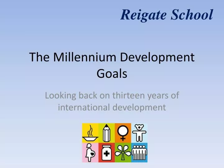 the millennium development goals
