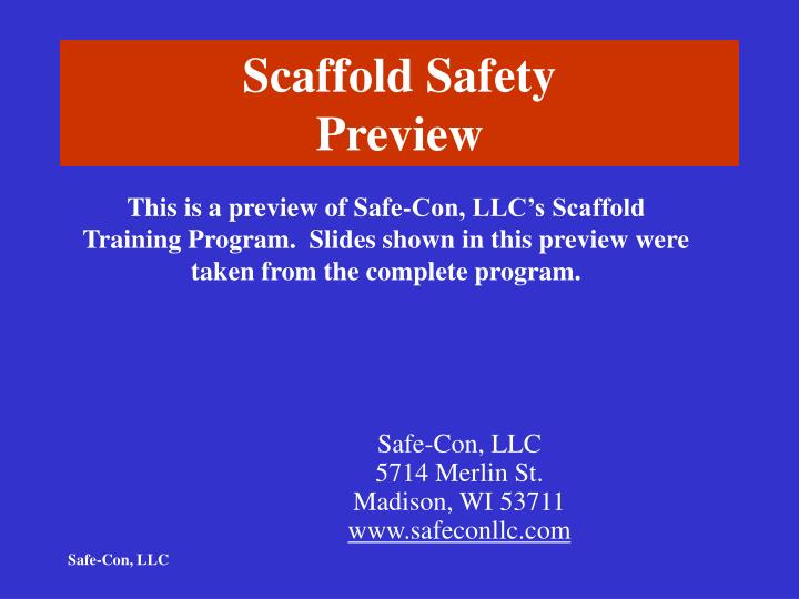 scaffold safety preview