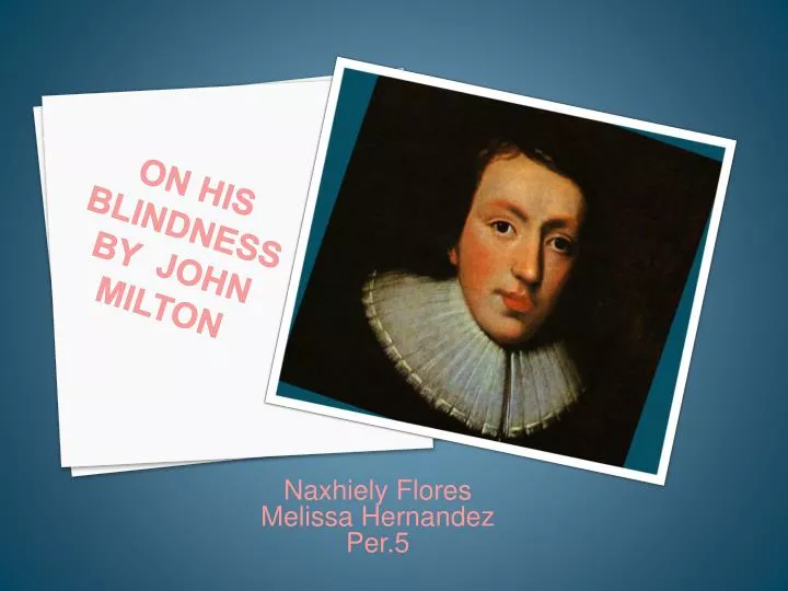 on his blindness by john milton