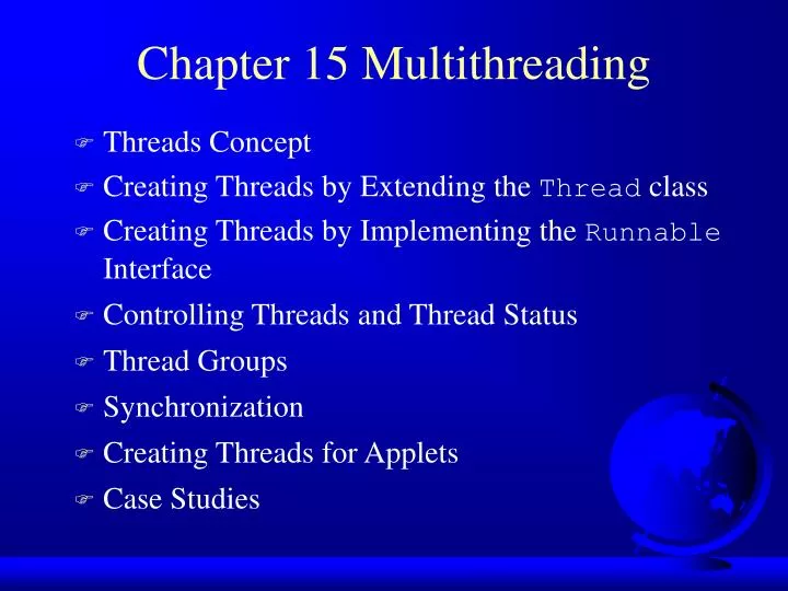 chapter 15 multithreading