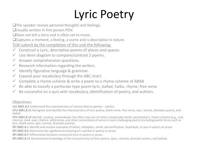 lyric poetry
