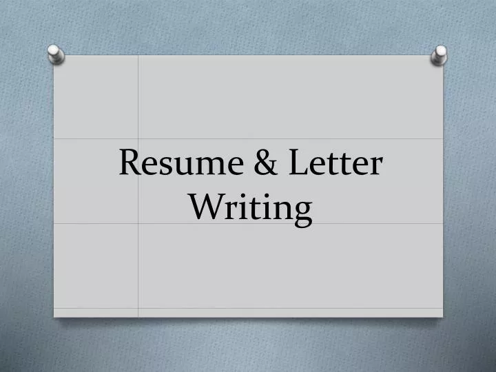 resume letter writing